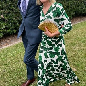 DVF leaf print dress